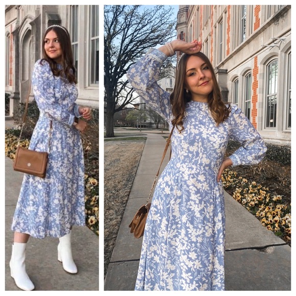 ANTONIO MELANI Dresses & Skirts - NWT Antonio Melani x Born On Fifth Alizee Long Sleeve Midi Floral Dress Size 8